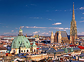 Austria, Vienna, Stephansdom (St. Stephan's Cathedral), left: Peterskirche, Photo Nr.: W1205
