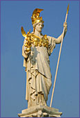 Austria, Vienna, Athena statue at the parliament, Photo Nr.: W1525