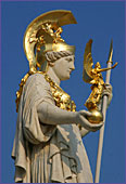 Austria, Vienna, Athena statue at the parliament, Photo Nr.: W1527