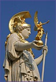 Austria, Vienna, Athena statue at the parliament, Photo Nr.: W1528