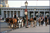 Vienna, Pferdekutsche (Horse-drawn Carriage) at Square Heldenplatz, the Hofburg, Photo Nr.: W2333