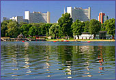 Austria, Vienna, UNO City, Donau Park, Strandbad Alte Donau, Photo Nr.: W1290