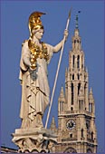 Austria, Vienna, Athena statue at the parliament, Photo Nr.: W1524