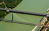 Austria, Vienna, A23 Südosttangente, Brücke, Neue Brücke, Donau, Photo Nr.: W2479