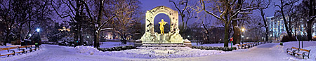Vienna, Johann Strauss Monument im Winter, Stadtpark, Photo Nr: W4841